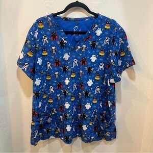 Prints by Maevn Halloween Cats Scrub Top